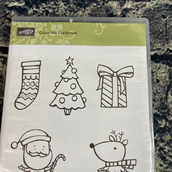 Stampin' Up! COLOR ME CHRISTMAS 5 piece Rubber Mount - Picture 2 of 9